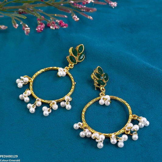 Tear Round Drop Earrings